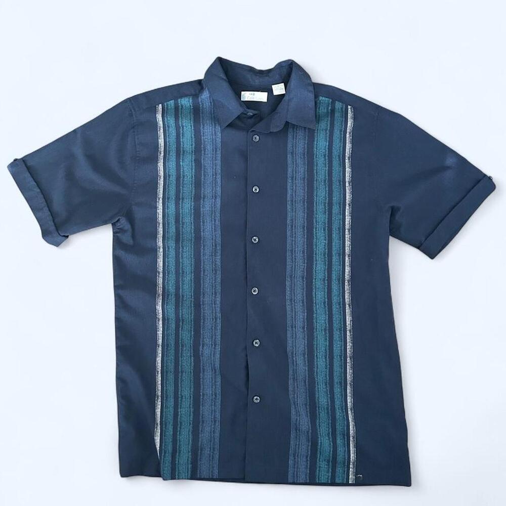 Men’s Preppy Vacation Button Down Short Sleeve Top